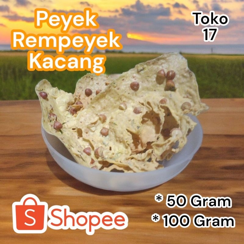 

Peyek Rempeyek Kacang Kualitas Premium menggunakan bahan bahan Terbaik Olahan Makanan Renyah Garing Gurih Nikmat Tradisional isi 50 Gram dan 100 Gram