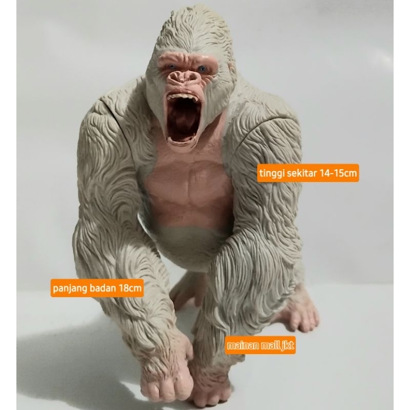 Gorilla putih figure - kingkong putih figure - white gorilla- baboon figure - action figure babon pu