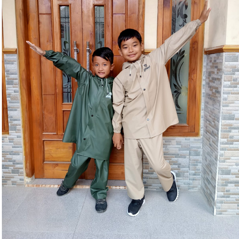 Jas hujan Mantel Hujan Pria Wanita Anak Setelan Baju Celana