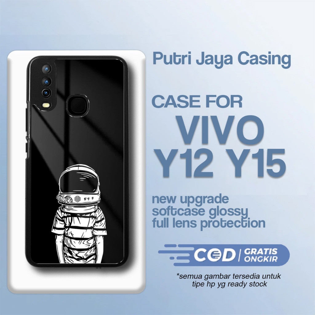 Case Vivo Y12 Y15 Terbaru - Casing Vivo Y12 Y15 - Motif Astronot baru - Hardcase Premium Glossy - So
