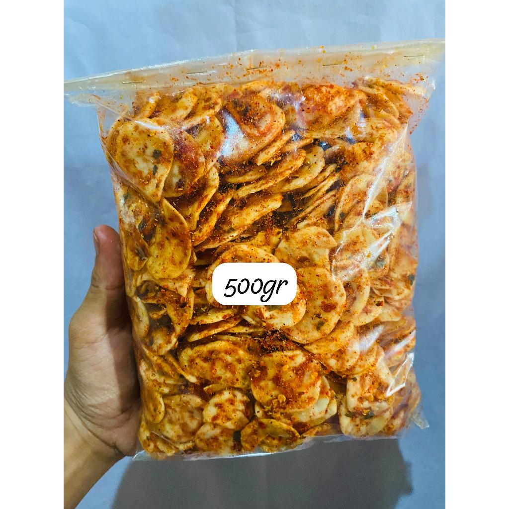 

seblak kerupuk putih pedas daun jeruk bumbu melimpah/seblak kerupuk putih original daun jeruk kemasan 1kg 500gr 250gr