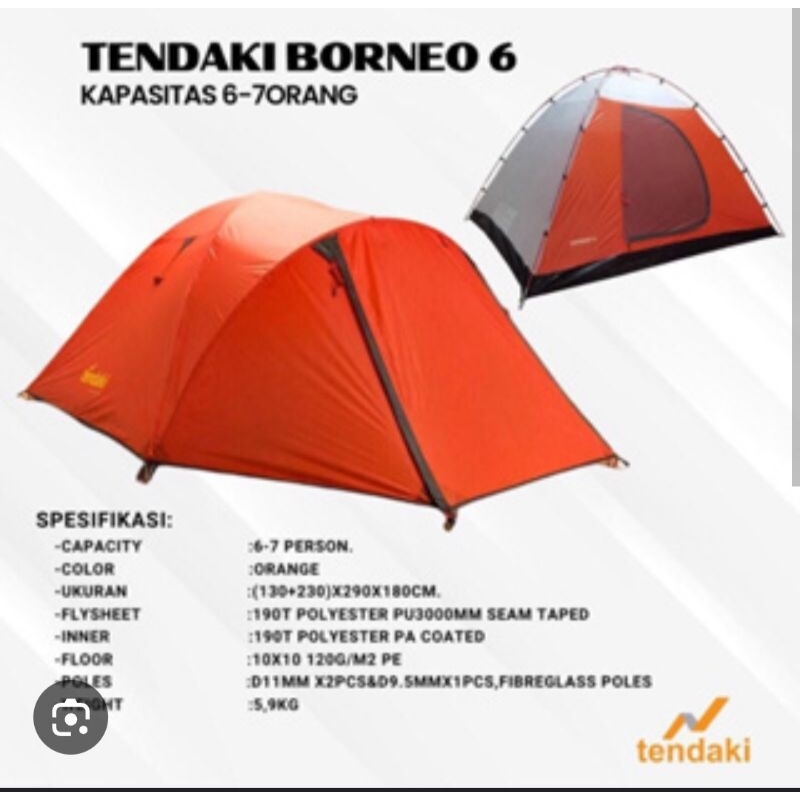 TENDAKI.TENDA JAVA 6 PRO BLUE YELLOW KAPASITAS 6 ORANG
