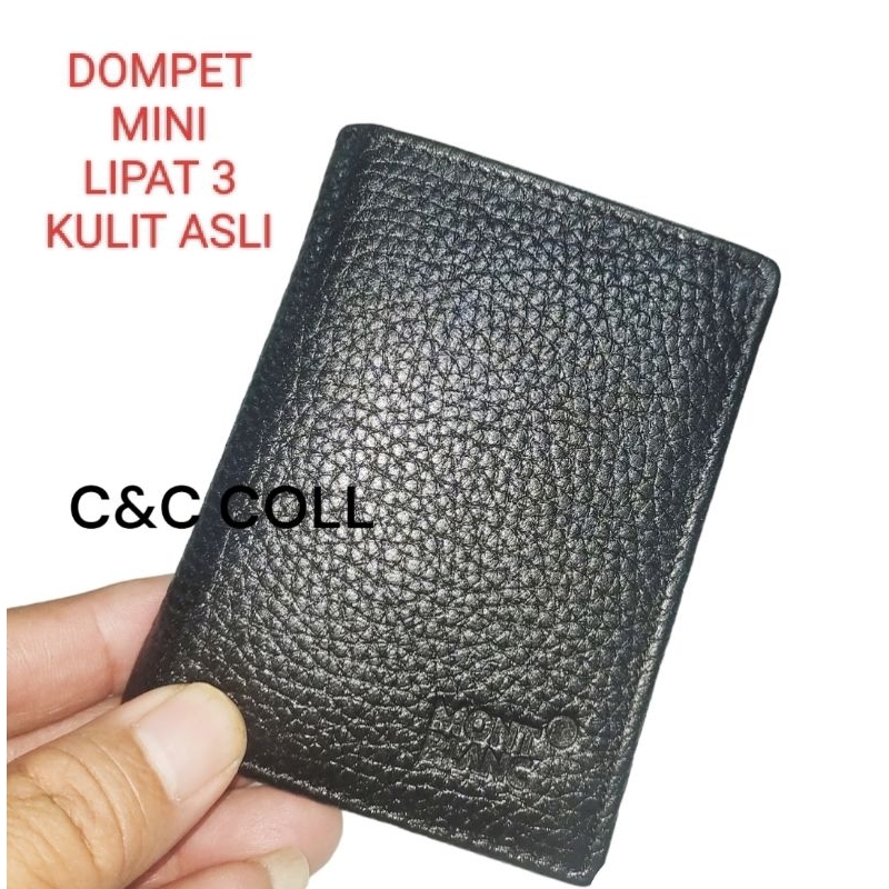 DOMPET PRIA kulit asli size mini LIPAT 3