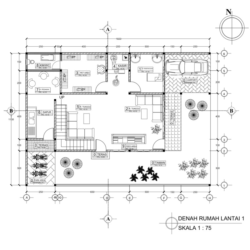 Jasa Gambar Denah 2D AutoCAD