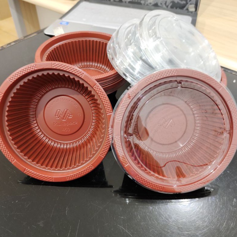 WOW Mangkok Plastik Bento 45ml  Tutup 25pcs  Mika Bento Rice Bowl  Mangkok Ramen