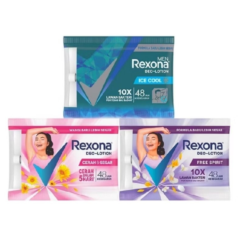 (Isi 1 Renteng/ 12Sachet) Rexona Deodorant Lotion 9ml Kemasan Renteng