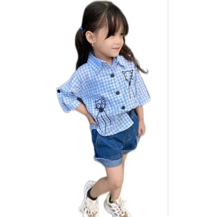 Baju Atasan // Kemeja Anak Perempuan Usia 3 Sampai 8 Tahun