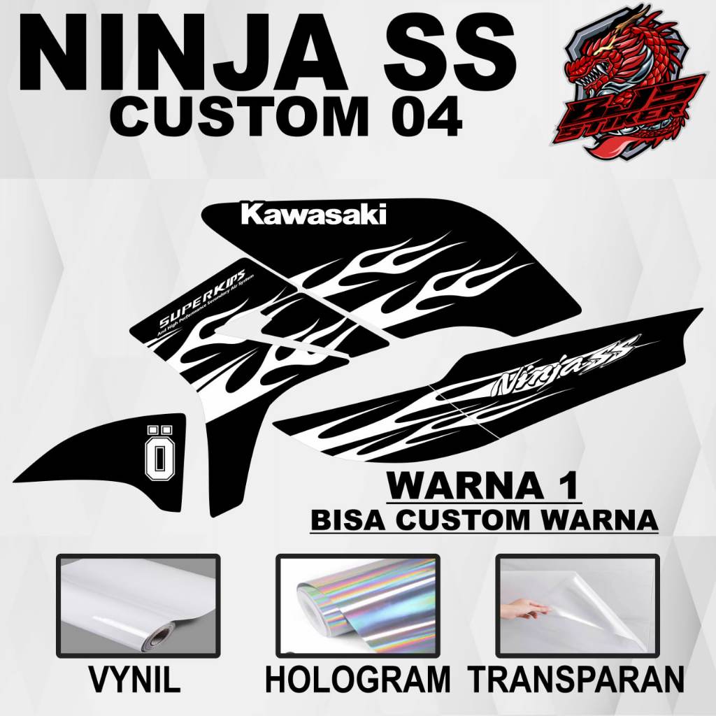 Stiker Sticker Ninja SS api 1 custom 04 - Stiker Sticker Decal Ninja SS api custom 04