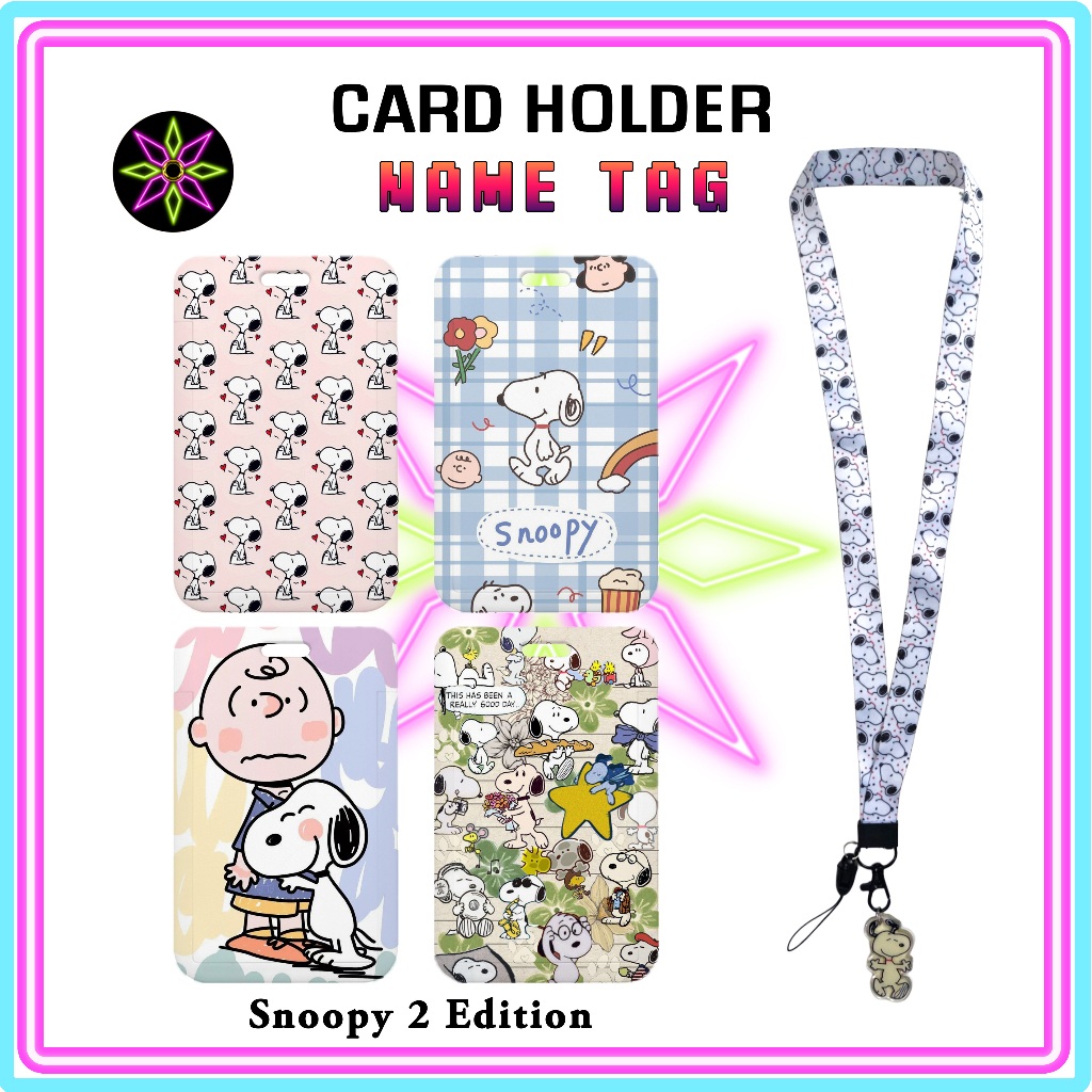 

Hikari Print ID Card Holder + Lanyard Snoopy 2 Edition Nametag Dengan Tali Card Holder Tempat Kartu Snoopy 2 Tali