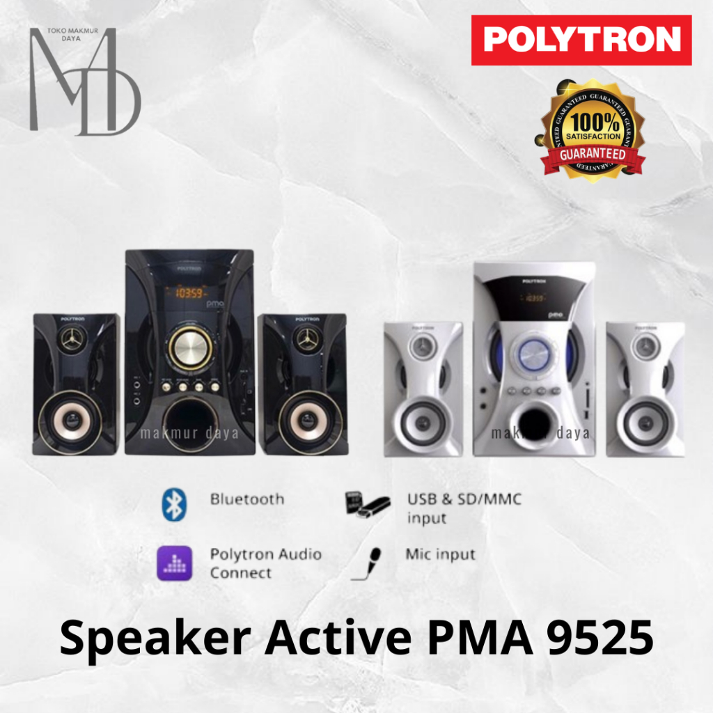 Polytron Speaker Active PMA 9525 / PMA9525 BLUETOOTH - USB - KARAOKE - RADIO PMA-9525