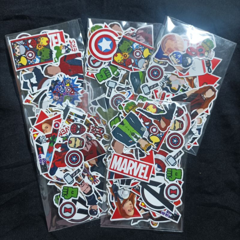 

60PCS STICKER MARVEL | STICKER HERO MARVEL | THOR STICKER | IRONMAN STICKER | CAPTAIN AMERIKA STICKER