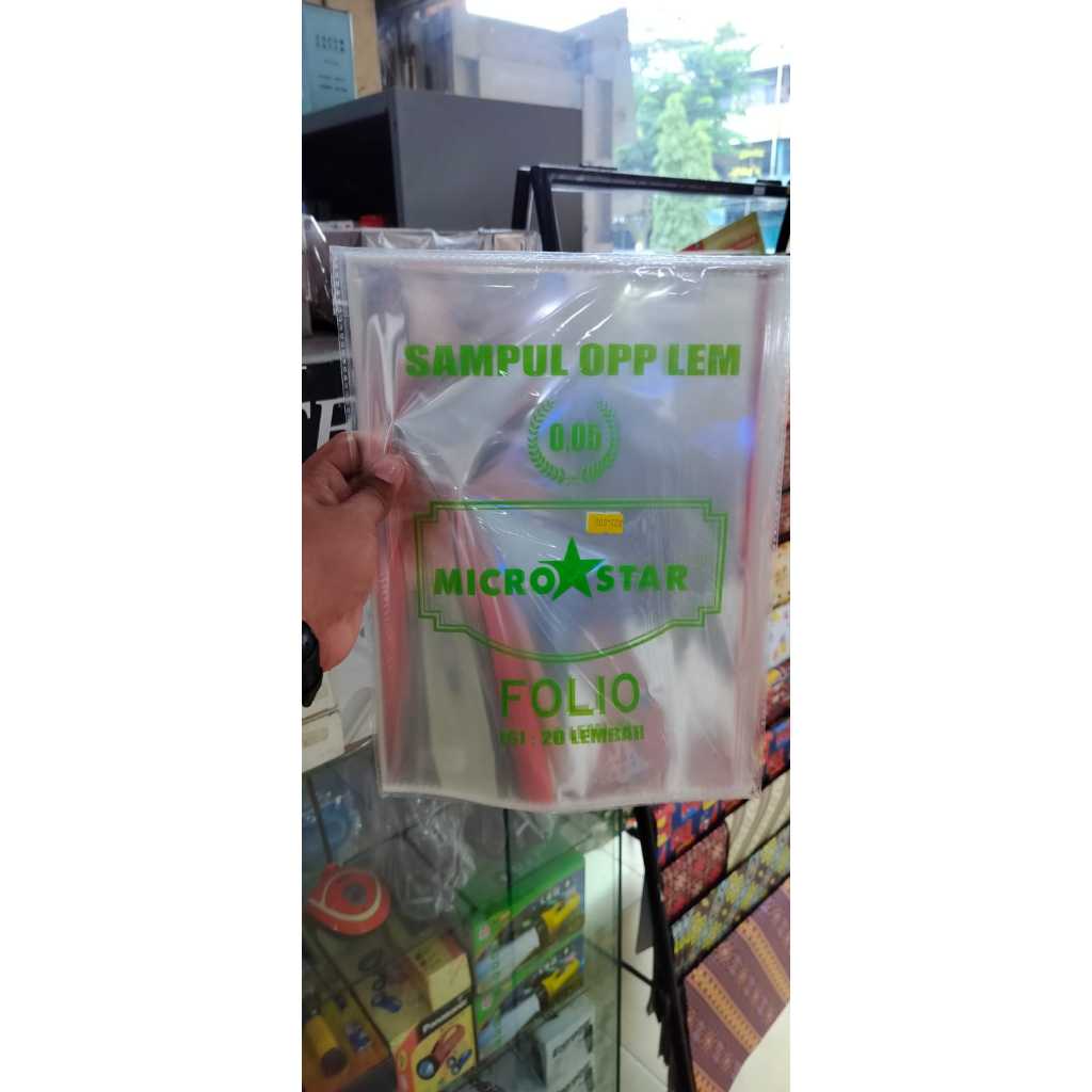 

MICROSTAR - SAMPUL BUKU PLASTIK LEM FOLIO ISI 20 LBR