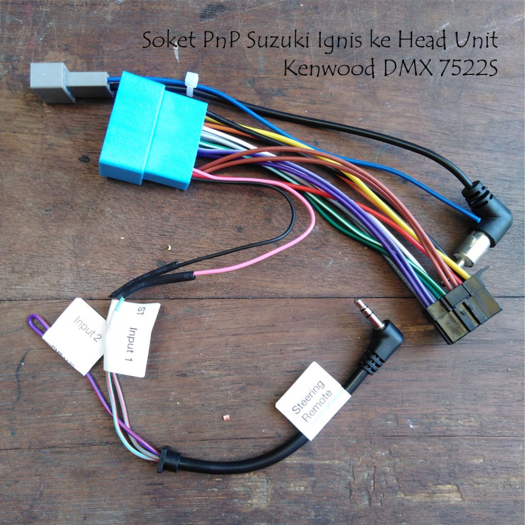 Soket Audio PNP Suzuki Ignis ke Head Unit Kenwood DMX 7522S Steering Control Aktif