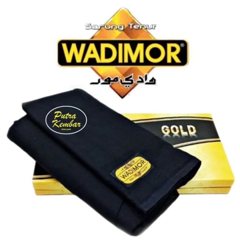 SARUNG WADIMOR DEWASA DAN ANAK WARNA HITAM POLOS