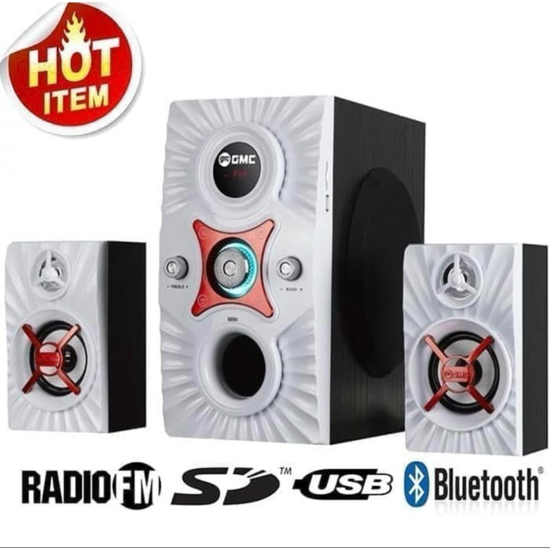 Speaker aktif GMC 885NV Extra Boost. Bluetooth, Radio, USB. ada remote