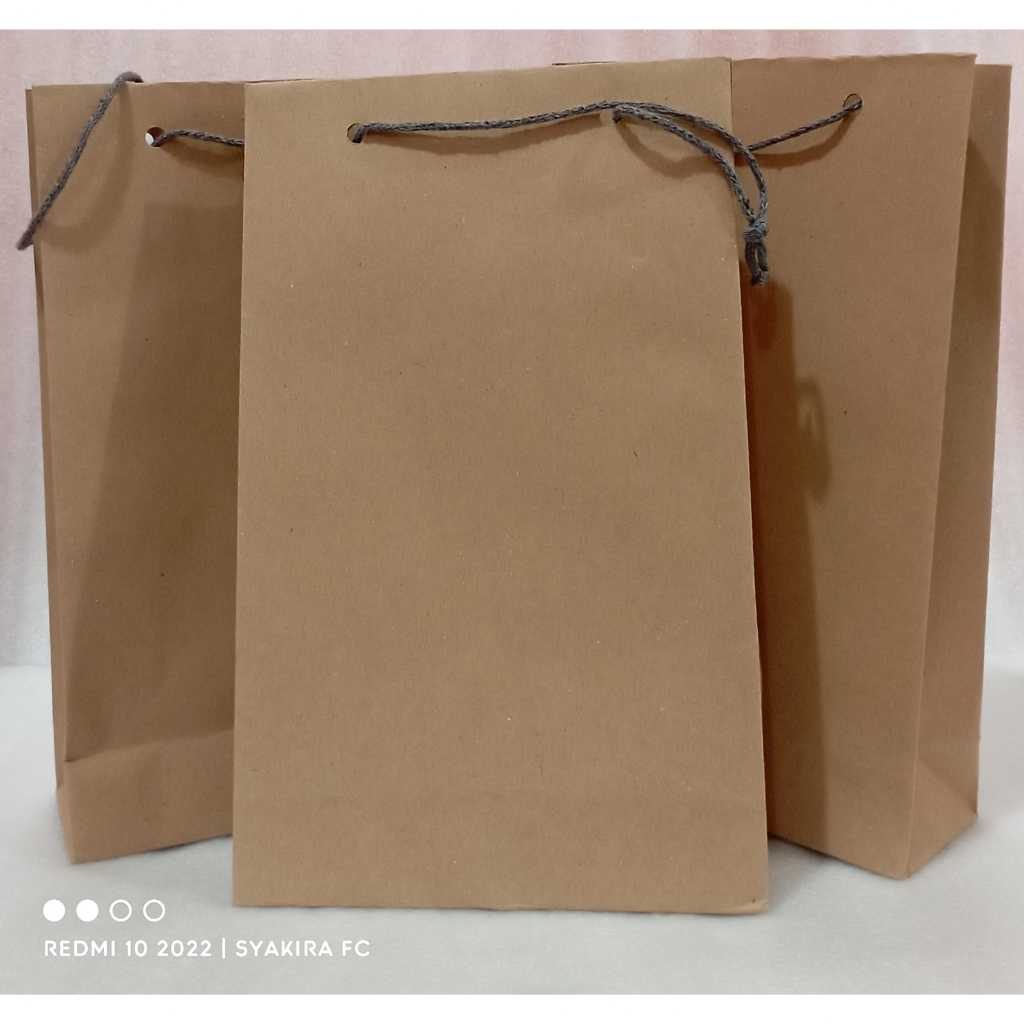 

APERBAG POLOS COKLAT UKURAN 25 cm * 15 cm