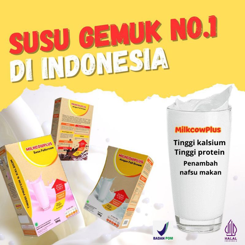 

Milkcow Plus Susu Sapi Fullcream Penggemuk Dan Peninggi Badan Tinggi Kalsium