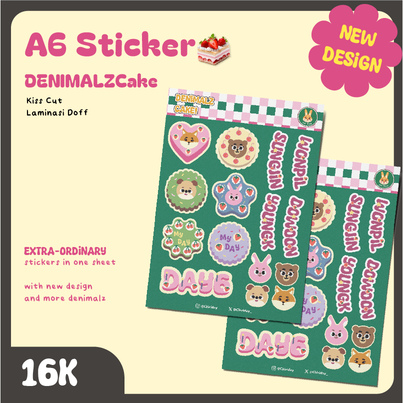 

STICKER SHEET A6 DAY6 MYDAY K-POP DENIMALZ CAKE