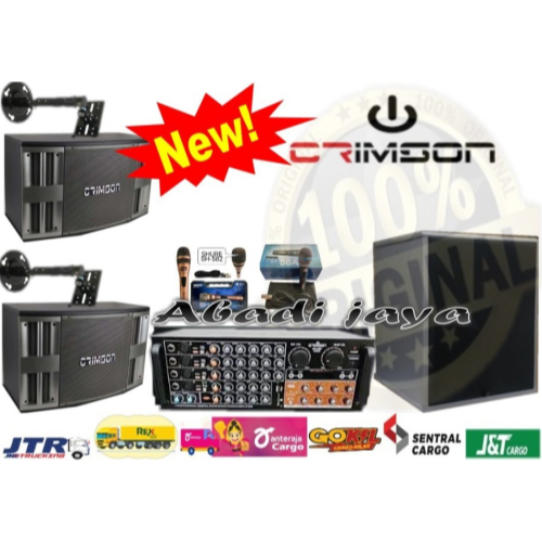 paket sound system karaoke crimson 10'' crs1000 cr amp sven subwoofer
