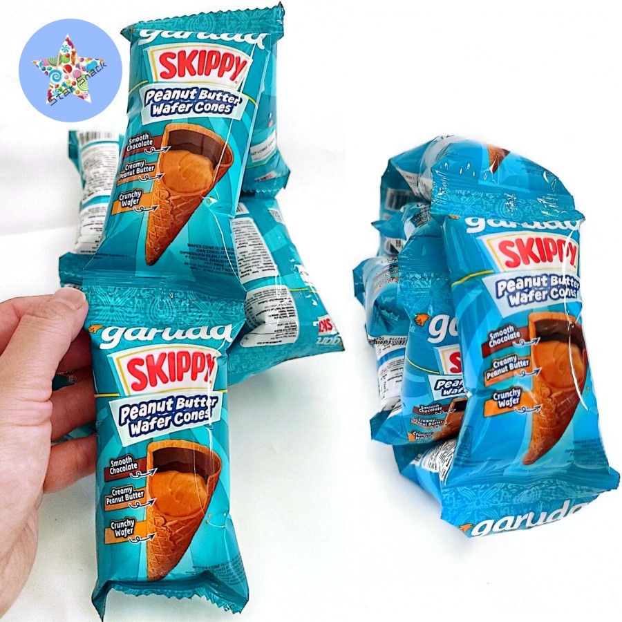 

Garuda Skippy peanut butter Mini Balls Wafer Cone isi 10pc