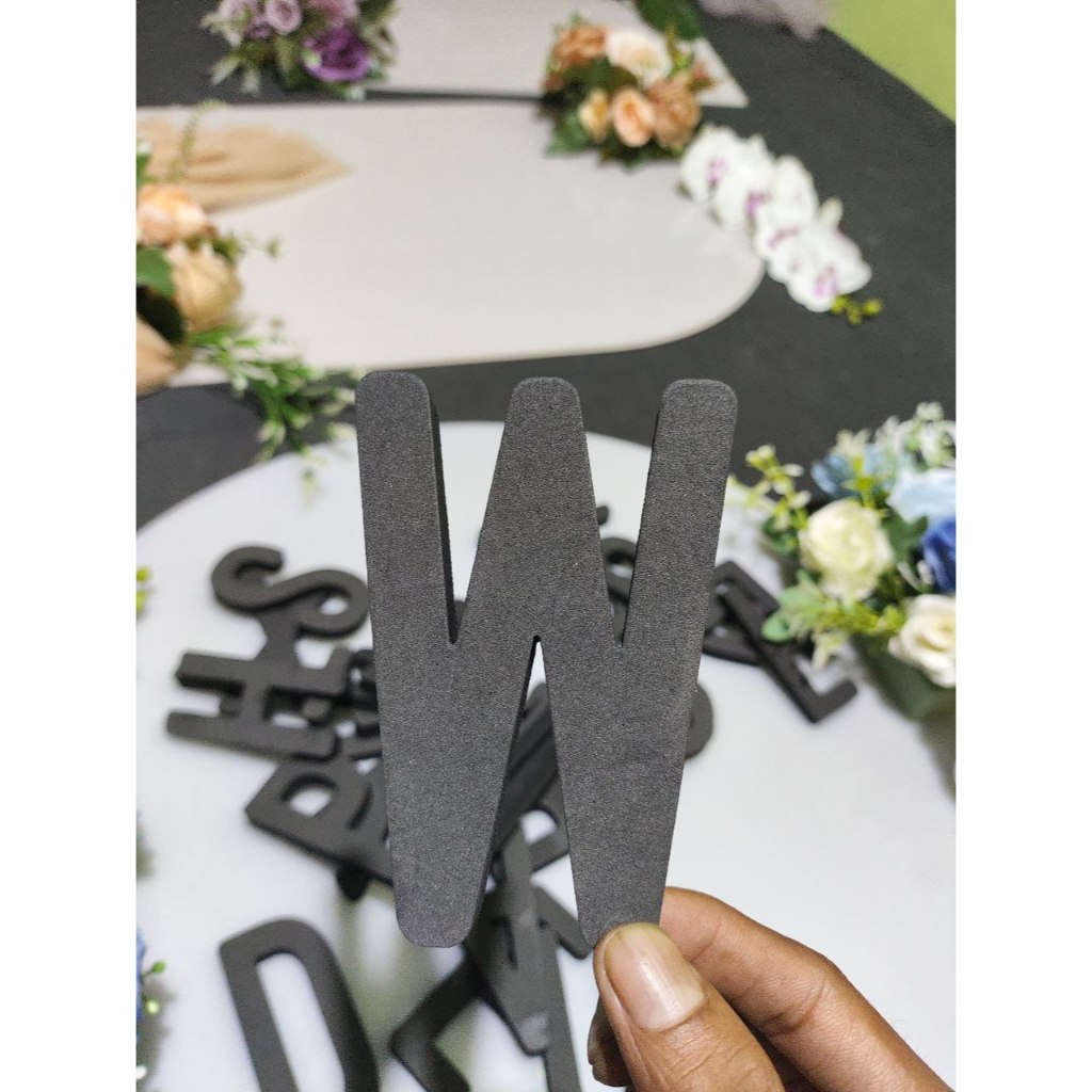 Huruf Spon Papan Bunga Rustic 1 SET (𝗔-𝗭)| Tinggi 10 cm