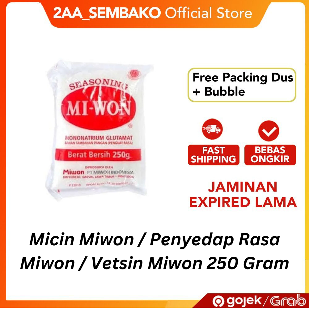 

Micin Miwon / Penyedap Rasa Miwon / Vetsin Miwon 250 Gram