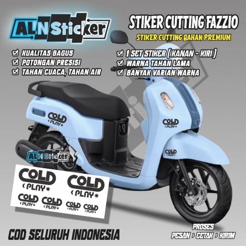 stiker cutting Coldplay untuk Yamaha fazzio / striping Coldplay untuk Yamaha fazzio keren termurah