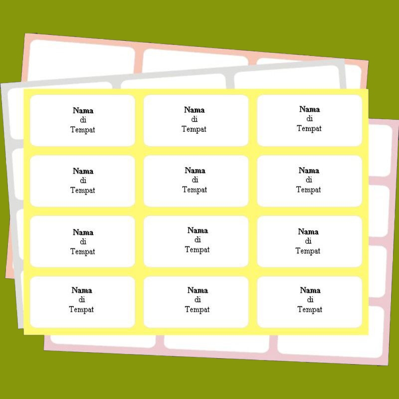 Cetak Label Stiker Untuk Nama Undangan Pernikahan Menggunakan Label Nama 103