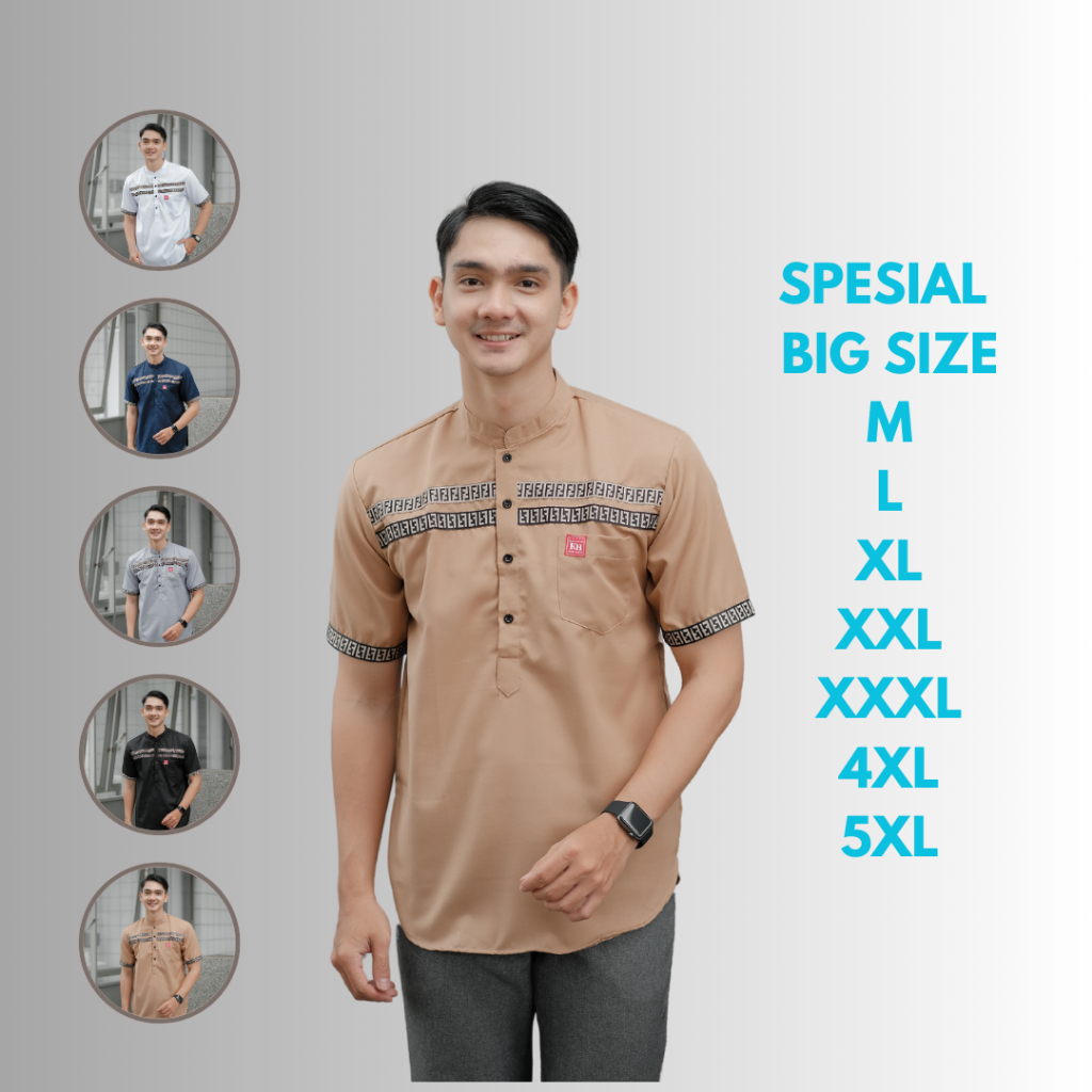 Baju Koko Kurta Jumbo Baju Koko Pria Terlaris Lengan Pendek