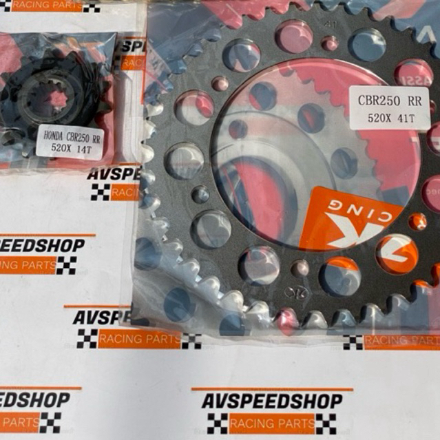 GIRGEAR GIR GEAR SET DEPAN DAN BELAKANG CBR 250RR / CBR 250 RR / Cbr250rr / CBR250 RR TK RACING