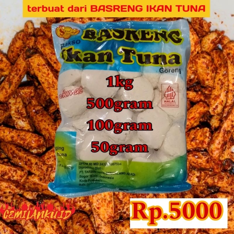 

BASRENG DAUN JERUK IKAN TUNA ASLI 70gr/100gr/300gr/500gr/1KG PEDAS NAGIH