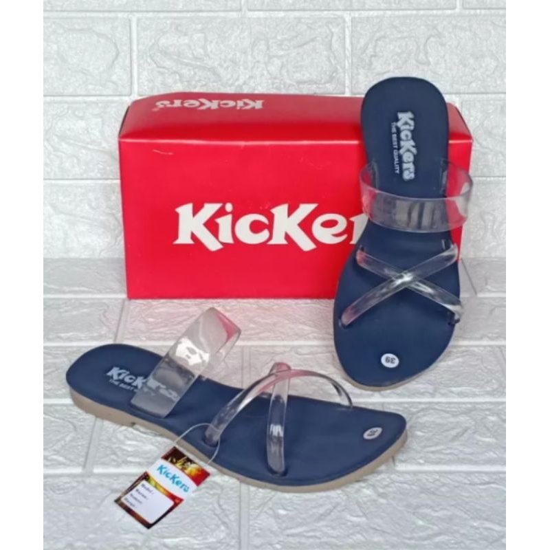 SANDAL KICKERS WANITA/SANDAL FLAT WANITA/SANDAL WANITA TERBARU 2024