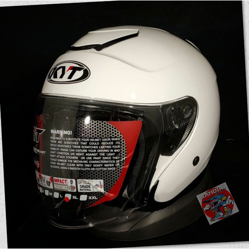 HELM KYT KYOTO replika (paket ganteng spoiler kaca flat venom iridium)