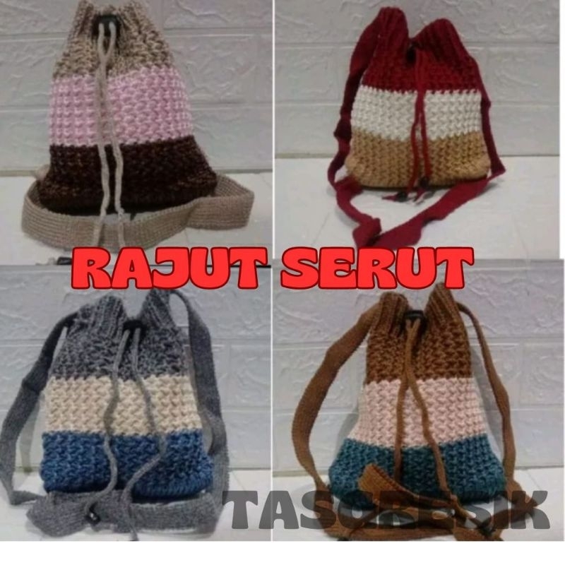 TAS RAJUT HP KOJA / SLEMPANG SERUT TANGGUNG PEGANGAN TALI PANJANG