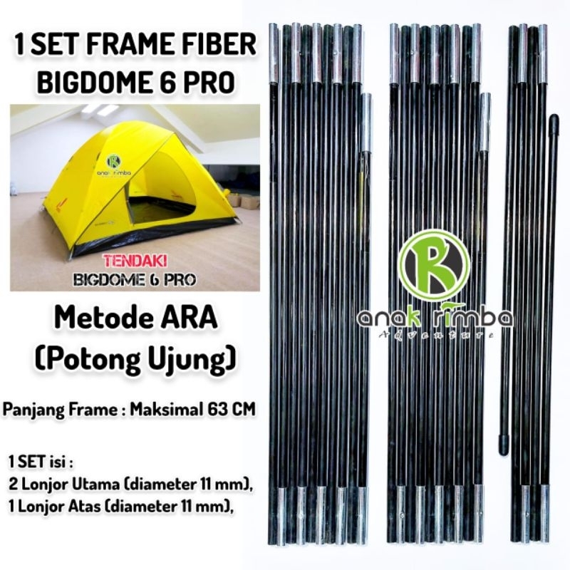 FRAME FIBER BIG DOME 6 PRO 1 SET TENDAKI FRAME BIGDOME 6 PRO GREAT OUTDOOR