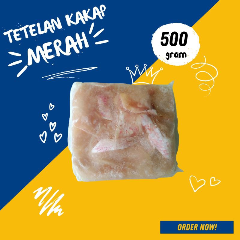 

Tetelan kakap merah 500gr