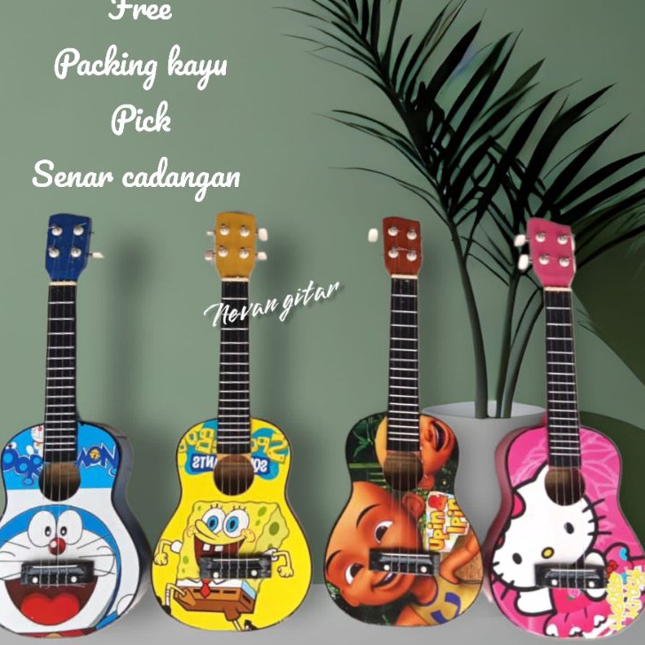 Flash Sale COD UKULELE SENAR 4 MURAH UKULELE KARAKTER MAINAN ANAK