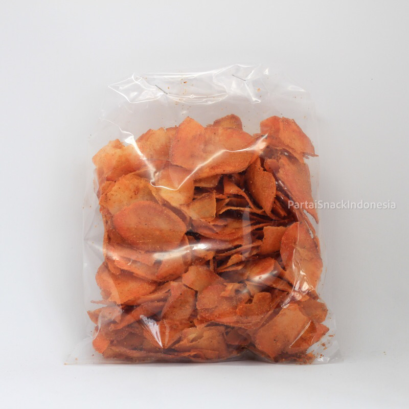 

KERIPIK SINGKONG PEDAS KRIPSET kiloan FRESH ukuran 250gram/500gram/1kg