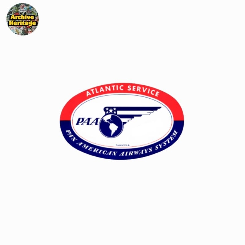 

sticker PAA PAN American Airways System logo stiker