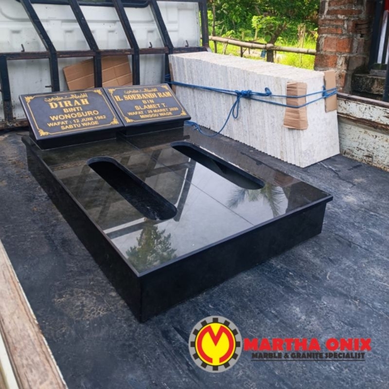 KIJING MAKAM SEDANG MODEL KEMBAR, KIJING MAKAM/BATU NISAN ANAK KEMBAR MARMER