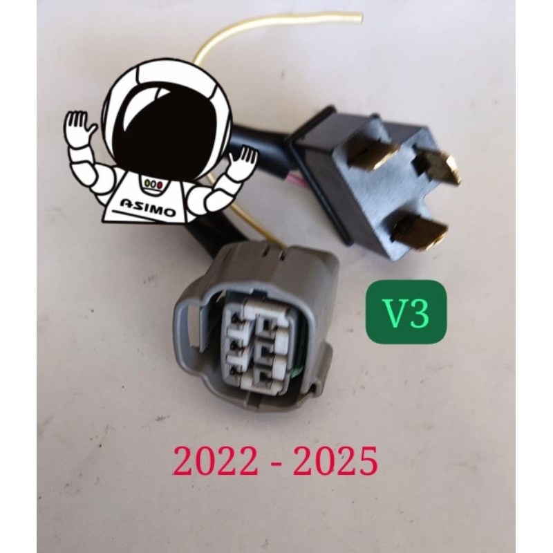 Soket Extension adaptor upgride pin 3 H4 To Led pin 6 Bahan Original Mitsubishi new Xpander V3 2022 