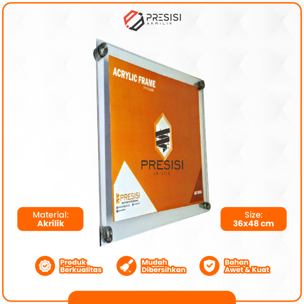 

Frame Bingkai Display Poster Menu Dinding Akrilik Tebal 2mm Ukuran A3