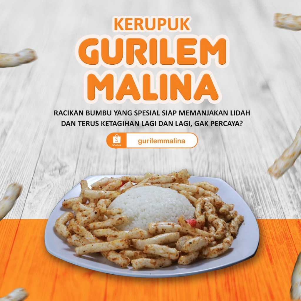 

Gurilem Malina khas Bandung pedas/tidak pedas