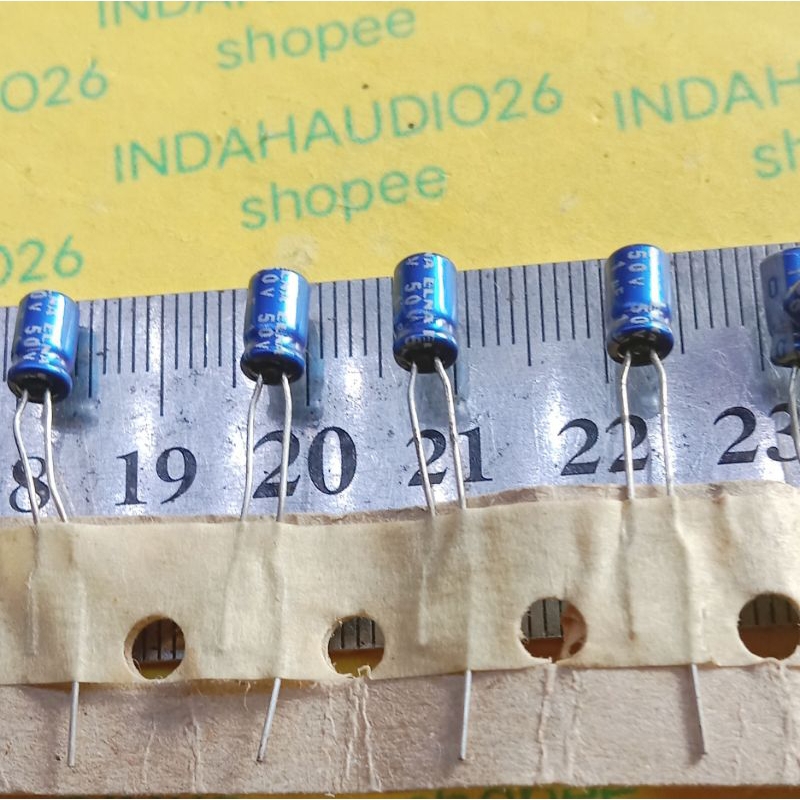 ELNA 1uf 50v d4x7mm elco kapasitor elko capacitor