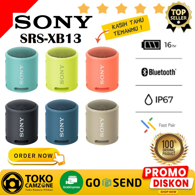 Sony SRS-XB13 EXTRA BASS Portable Wireless Speaker - ORIGINAL