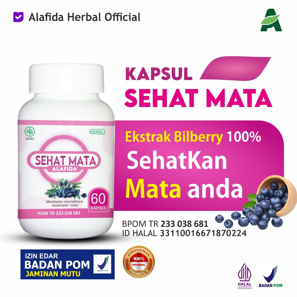 Sehat Mata Kapsul Bilberry 100% ekstrak bilberry obat herbal mata