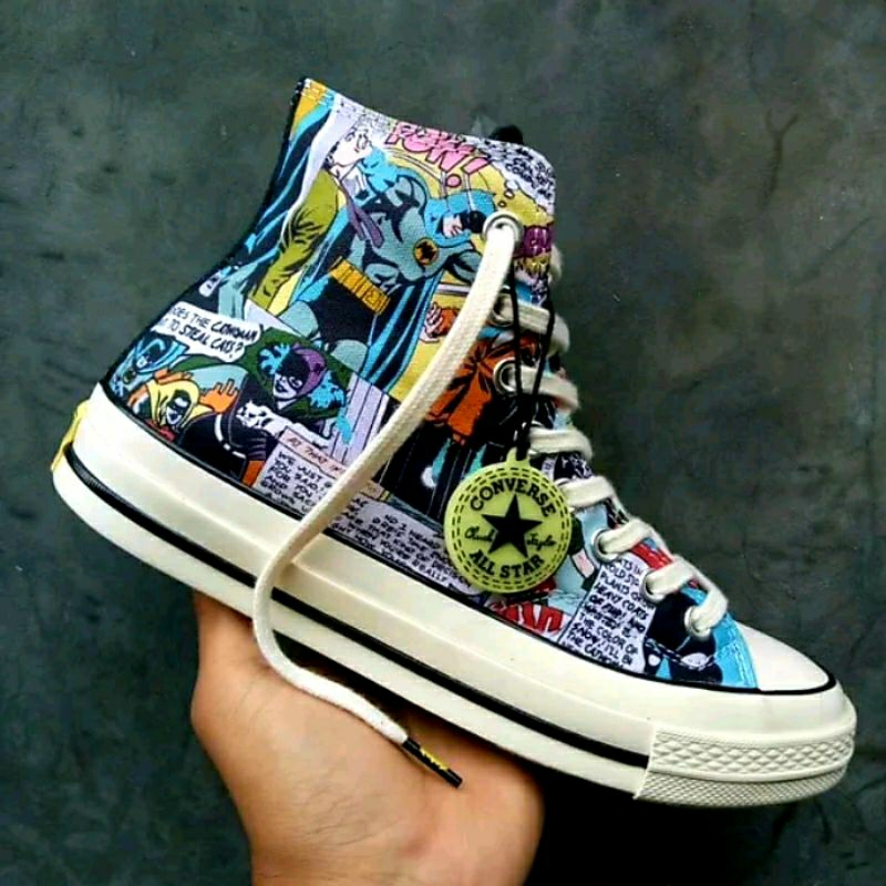 sepatu sneakers pria Converse All Star CT Chuck Taylor 70s High X Batman DC Comics Original BNIB