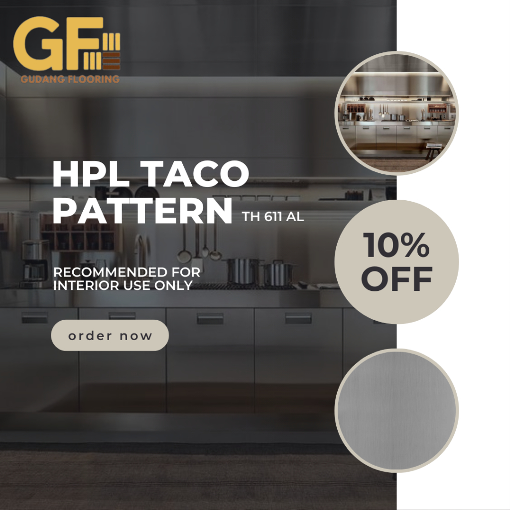 HPL Taco Pattern TH 611 AL / Pelapis meja Furniture HPL kayu Triplek