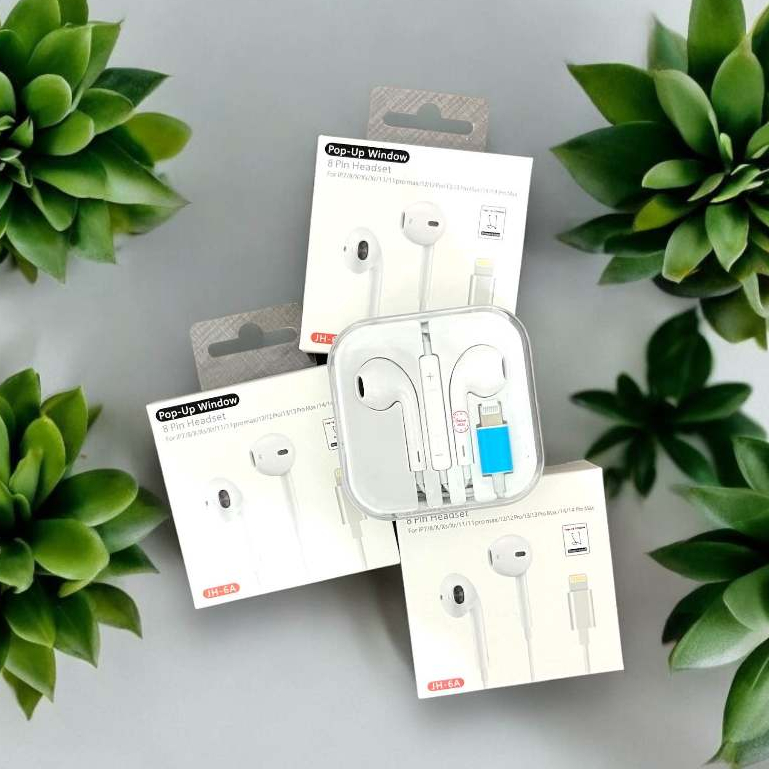 Basike Headset Earphone Gaming Handsfree Lightning Jack with mic kontrol volume