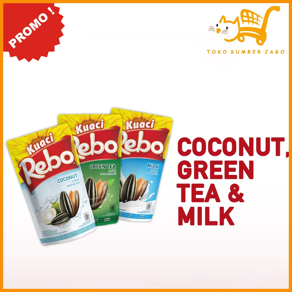 

Rebo Kuaci 140gr Rasa Coconut, Green Tea & Milk